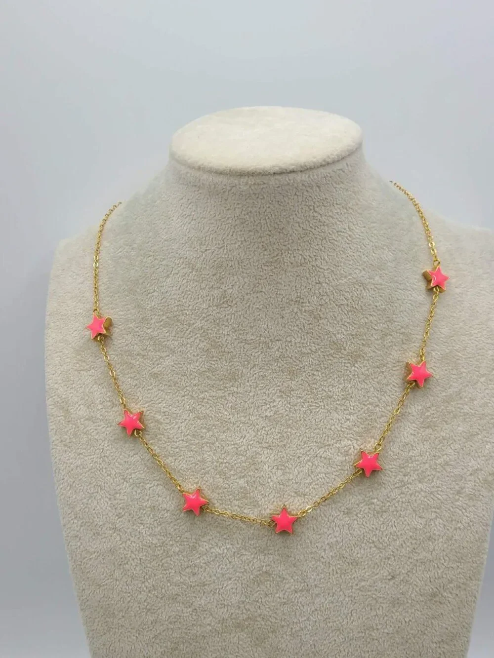 J Crew Orange Enamel Gold Tone Necklace